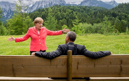 Bà Merkel và ông Obama tại Đức (ảnh: CSMonitor)