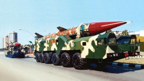 
Tên lửa chiến thuật của Pakistan có thể lắp đầu đạn hạt nhân.
