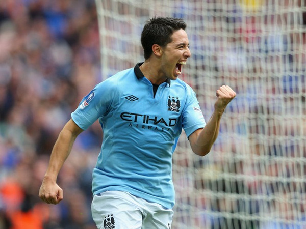 Samir Nasri - cầu thủ hiện đang khoác áo Man City.