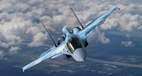 
Máy bay hiện đại Su-34 (Fullback) - vũ khí lợi hại của Nga trong đợt không kích IS. Ảnh: Sputnik.
