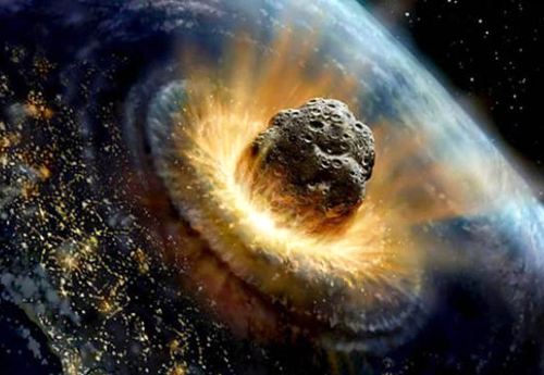 
Trái Đất có thể sẽ va chạm với thiên thạch trong 100 triệu năm tới. Hình minh họa
