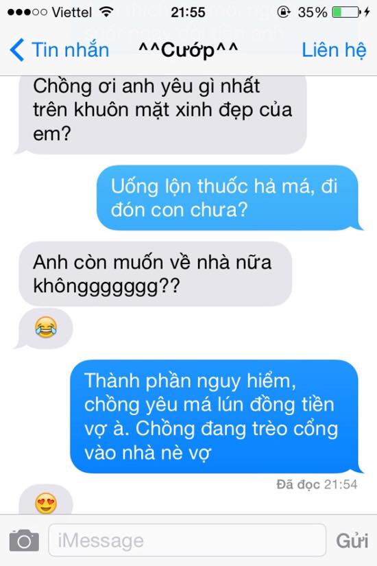 Uống lộn thuốc hả má?.