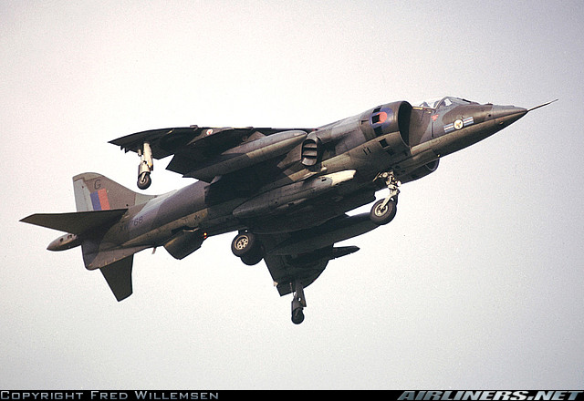 
Harrier G.R.1A, phiên bản này chỉ khác G.R.1 ở phần động cơ
