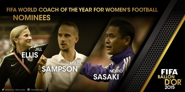 Đề cử Huấn luyện viên đội nữ xuất sắc nhất năm.