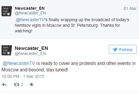 Tài khoản Twitter @Newcaster_EN đăng tải thông tin về bản báo cáo.