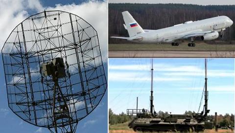 Đài radar di động 39N6 Casta2, máy bay trinh sát quang-điện tử Tu-214R và hệ thống tác chiến điện tử Borisoglebsk-2 của Nga