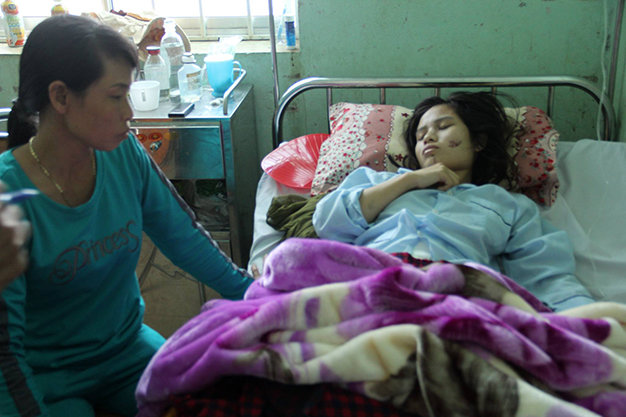 
Nạn nhân bị thương nặng nhất đang trong tình trạng hôn mê tại Bệnh viện Quân y 211 Gia Lai
