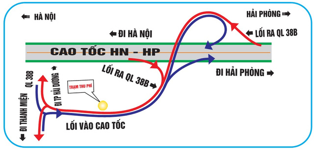 
Nút giao QL38B Hải Dương. Ảnh Vidifi
