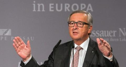 
Chủ tịch Ủy ban châu Âu (EC) Jean-Claude Juncker phát biểu tại Đức hôm 8/10
