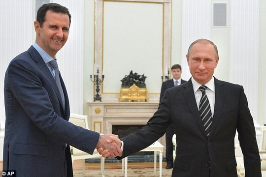 Ông Assad và ông Putin tại cuộc gặp ở Moscow hôm 20-10.