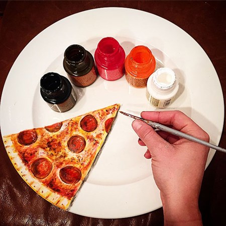 Tự vẽ hình vẽ pizza đầy màu sắc và hấp dẫn