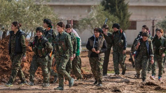 
Đơn vị Bảo vệ Nhân dân (YPG) của người Kurd tại Syria. Ảnh: AP
