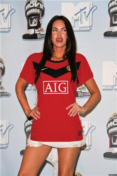 Megan Fox hâm mộ Man United (ảnh ghép)