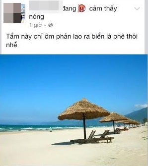 Trời nắng nóng, nhiều người chỉ mong muốn được lao ra biển tắm.