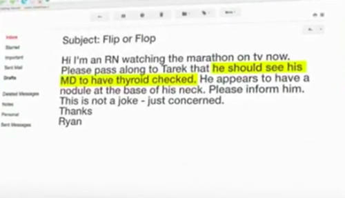 
Đoạn thư điện tử gửi đến chương trình Flip or Flop của Ryan Read.

