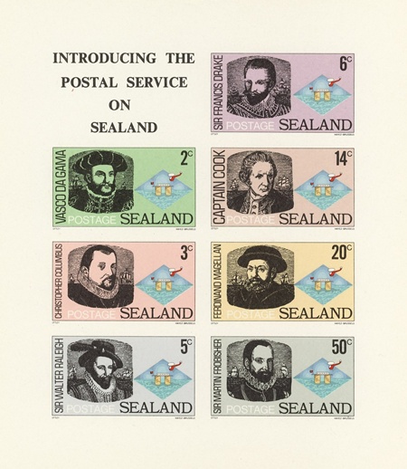 Bộ tem riêng của vương quốc Sealand.