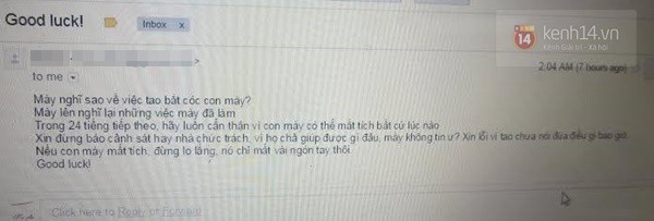 Đoạn tin nhắn đe dọa đến gia đình gửi đến cô giáo Lê Na - (Ảnh chụp màn hình).