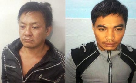 Trần Anh Hùng (trái) và Phan Đức Đạt lúc mới bị bắt