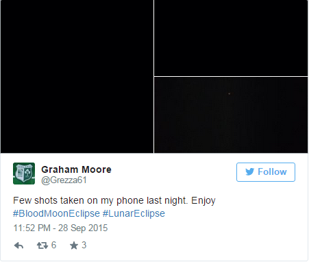 Đây là một vài tấm ảnh tôi đã chụp trăng đêm qua. Thưởng thức đi - @Gramham Moore. 