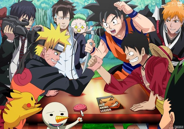 Naruto, Songoku, Luffy: \