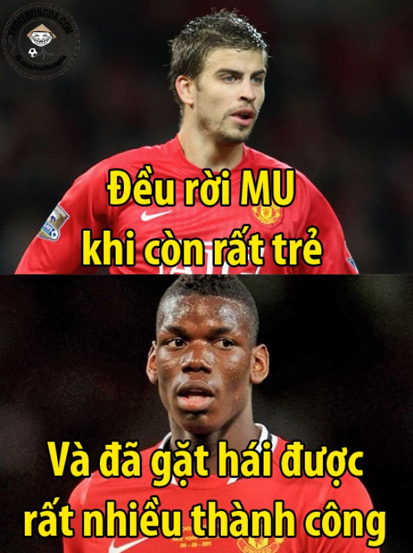 Pique và Pogba chung đường