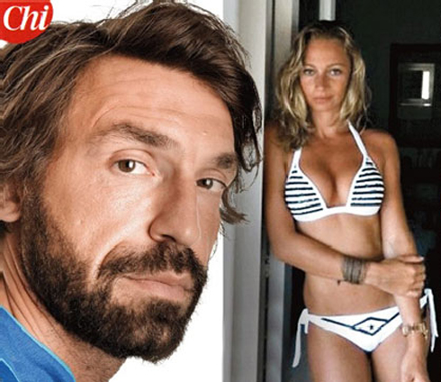 Pirlo bỏ vợ và 2 con để chạy theo tiếng gọi tình yêu với nữ chuyên viên bán bất động sản Valentina Baldini.