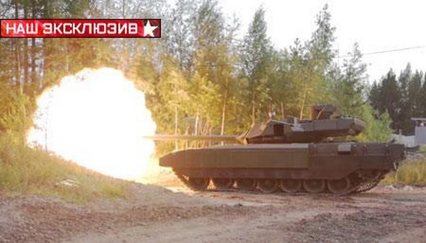 
Sức mạnh pháo 2A85 125 mm trên siêu tăng Armata.
