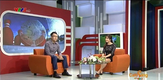 
MC Đức Bảo và Mai Trang trên sóng Cà phê sáng 24/11/2015.
