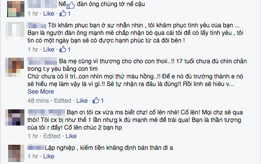 Dân mạng lên tiếng ủng hộ tình yêu giữa hai người.