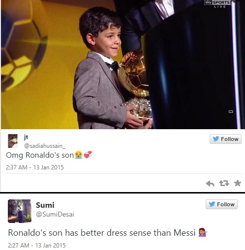 Con trai Ronaldo gây sốt vì quá dễ thương 6