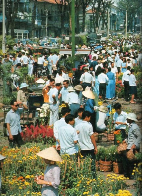 
Chợ hoa nhộn nhịp những ngày cận Tết. Ai cũng muốn mang mùa xuân về nhà.
