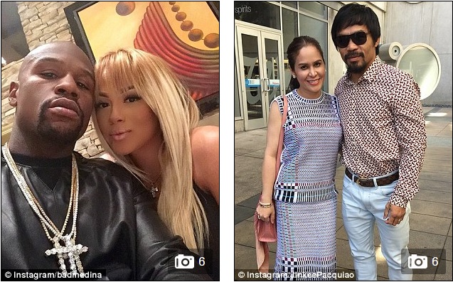 Floyd Mayweather và Manny Pacquiao bên &quot;một nửa&quot; của mình