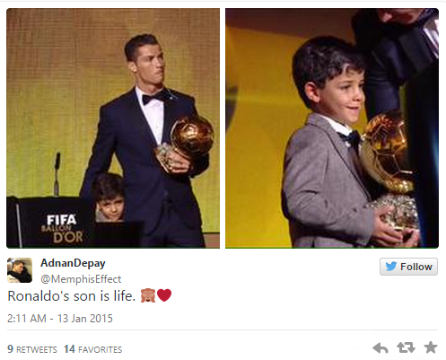 Con trai Ronaldo gây sốt vì quá dễ thương 7