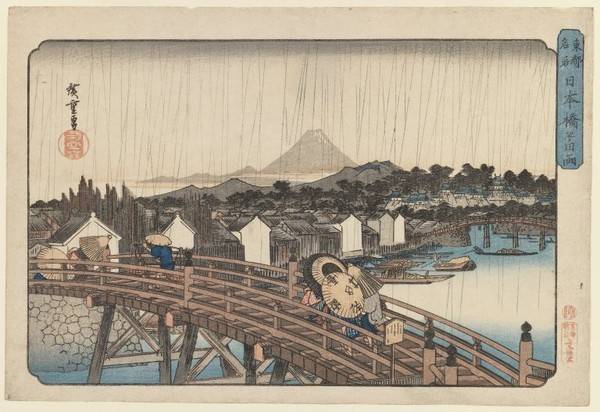 Bức tranh gỗ này chính là hình ảnh của Tokyo vào năm 1868 - với tên gọi là Edo
