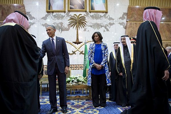 Michelle Obama, Ảrập Xêút, không vui, công du