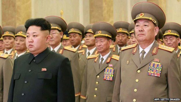 Hyon Yong Chol bên cạnh lãnh đạo Kim Jong Un. Ảnh: Getty Images