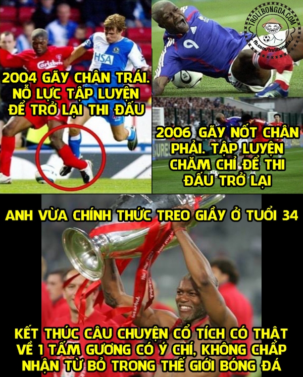 
Cisse, tấm gương cho tất cả các cầu thủ.
