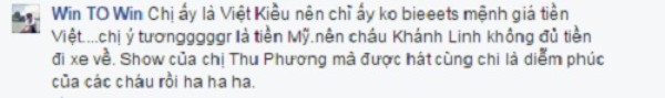 
Bố Kiều Anh khẳng định vì cát-sê thấp nên Khánh Linh không đủ tiền đi xe về.
