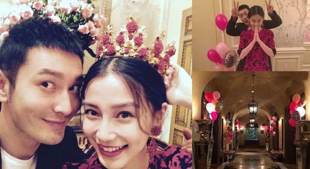 
Huỳnh Hiểu Minh đã đưa hình ảnh của cả hai trong bữa tiệc sinh nhật lên tài khoản Weibo với lời chú thích rất ngọt ngào :Anh yêu em.
