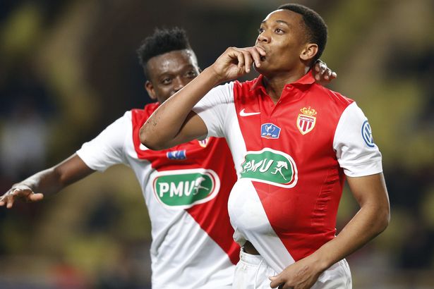 
Martial trong màu áo Monaco.
