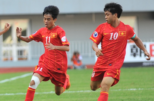 Thanh Hậu trong màu áo U19 Việt Nam.