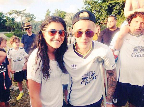 Bieber trong màu áo Everton