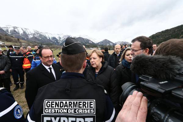 The leaders of France, Spain and Germany are being briefed on the scale of the recovery operation.