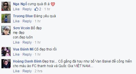 Các CĐV Thanh Hóa rất phấn khích với hình ảnh con trai của cặp đôi Van Bakel - DJ Myno.