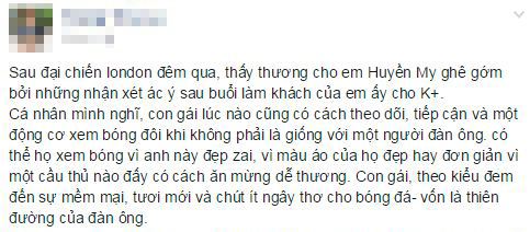 Ảnh chụp từ trang cá nhân của fan nữ Man United