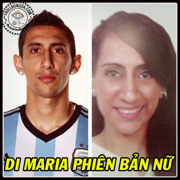 Di Maria có bản sao giống ghê