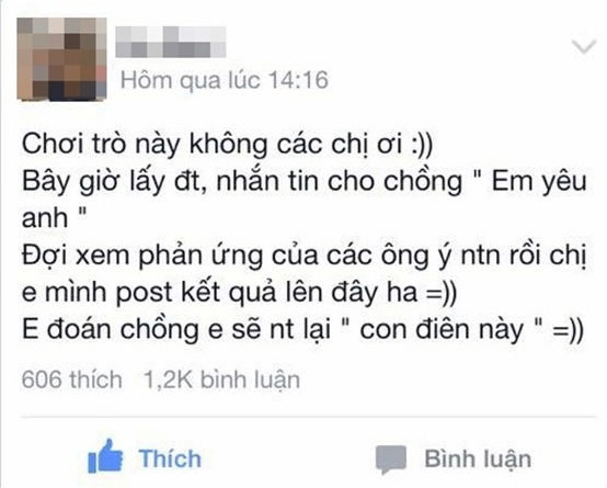 Trò chơi Em yêu em lan tràn trên mạng.