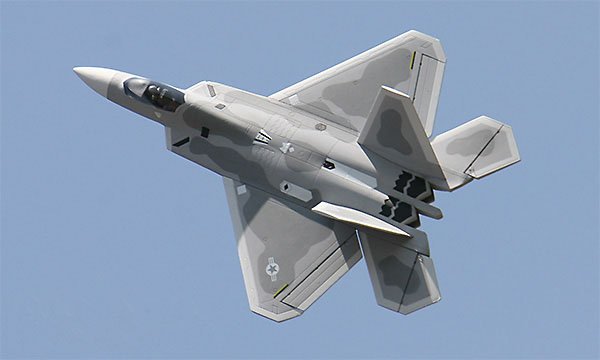 
F-22 Raptor sử dụng kiểu cánh delta cắt ở phần đầu cánh (clipped delta) và mở rộng phần mép cánh phía sau.

