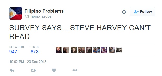
Kết quả thăm dò dư luận cho thấy: Steve Harvey không biết đọc.
