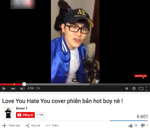 Love you, hate you phiên bản do hot boy Nguyên Minh thể hiện được đăng tải cách đây không lâu